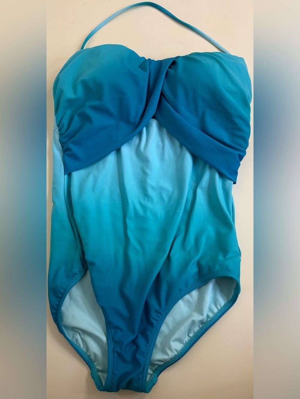 NwT Seafolly Teal to Aqua Ombre One-Piece sz 8